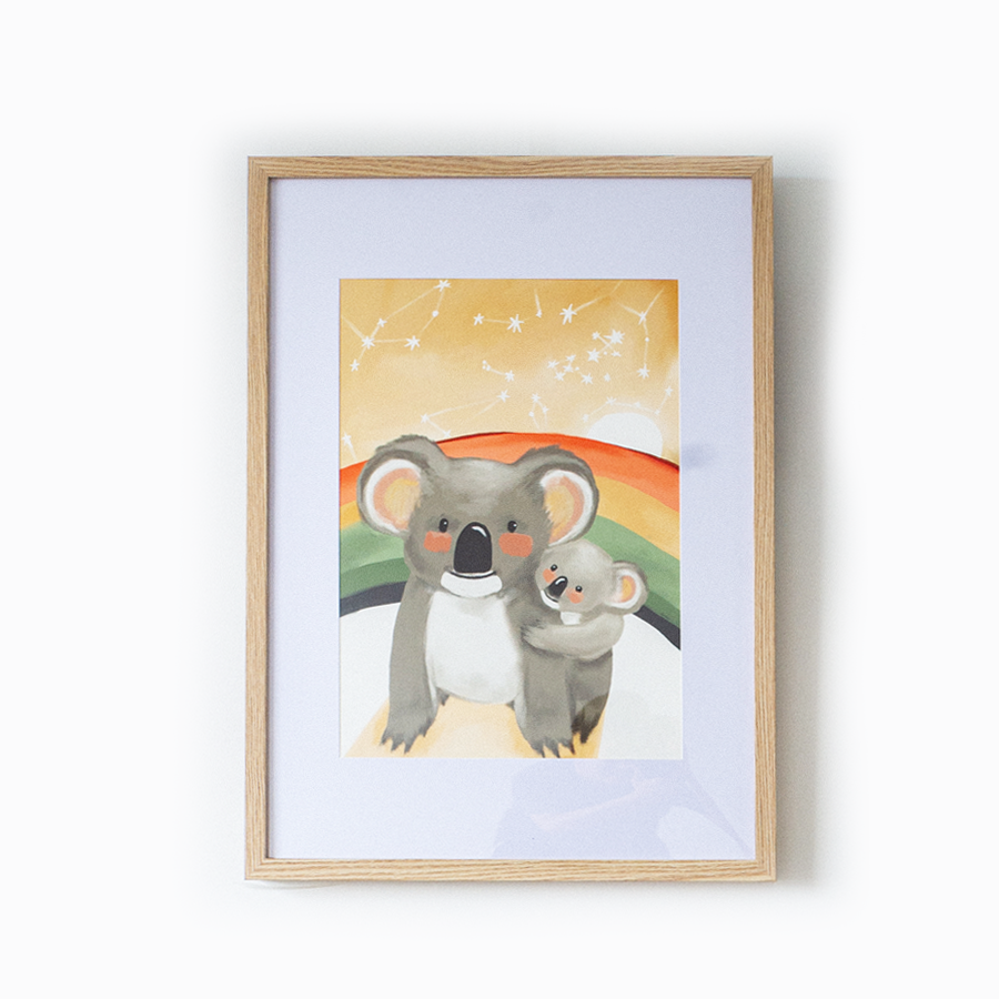 Mumma Koala and her Joey Fine Art Print